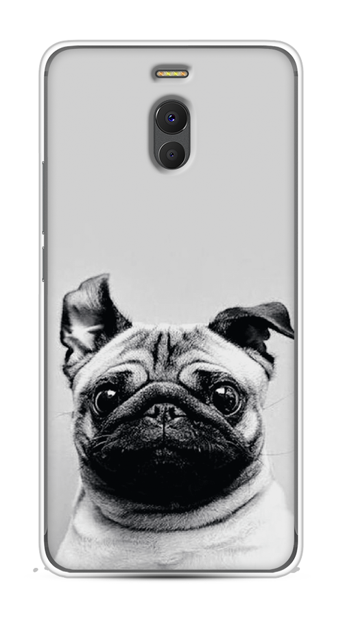 

Чехол Awog на Meizu M6 Note "Ушастый мопс", Серый, 72150-1