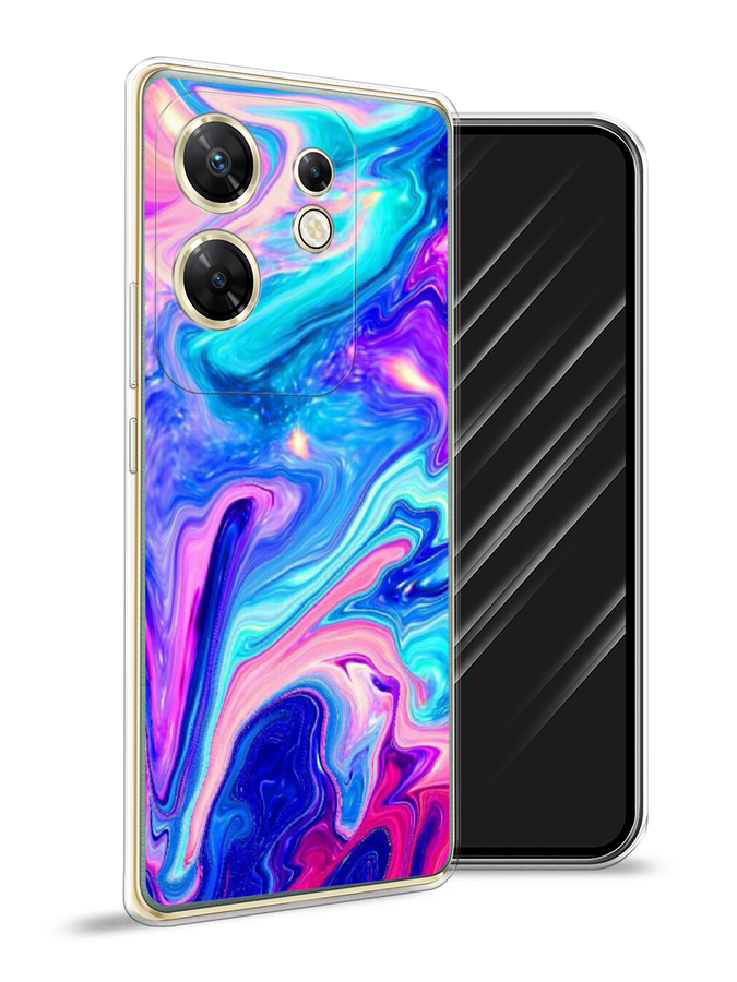 

Чехол Awog на Infinix Zero 30 4G "Потеки краски", Розовый, 3105050-1