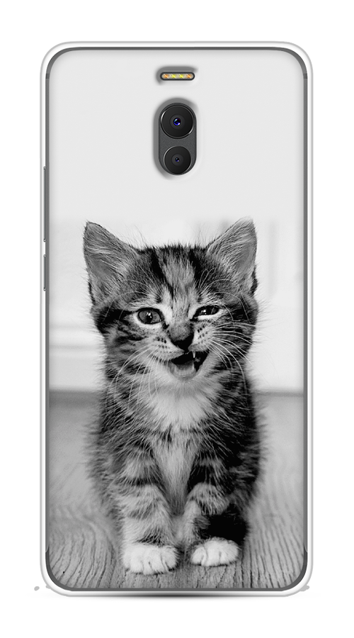 

Чехол Awog на Meizu M6 Note "Подмигивающий котенок", Черный;серый, 72150-1