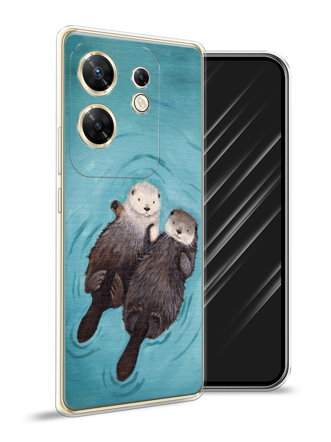 

Чехол Awog на Infinix Zero 30 4G "Парочка бобров", Голубой, 3105050-1