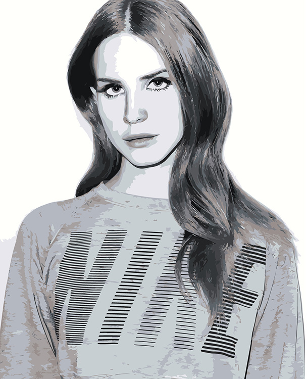 

Картина по номерам Цветное Lana Del Rey Лана Дель Рей 2