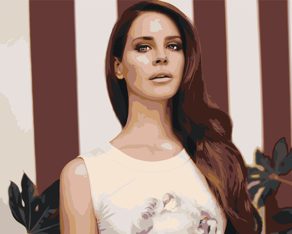 

Картина по номерам Цветное Lana Del Rey Лана Дель Рей 5