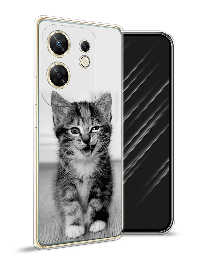 

Чехол Awog на Infinix Zero 30 4G "Подмигивающий котенок", Черный;серый, 3105050-1