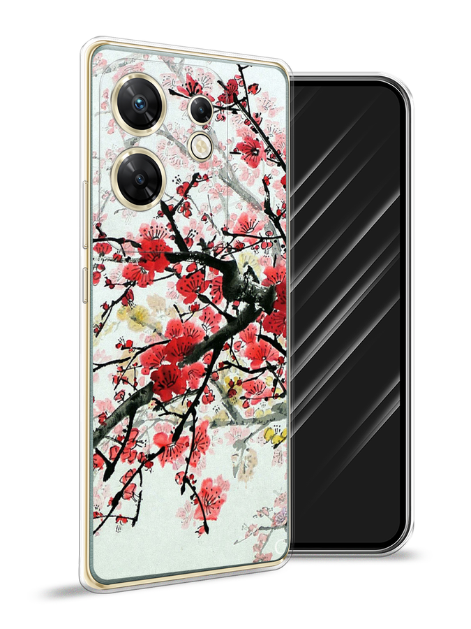 

Чехол Awog на Infinix Zero 30 4G "Сакура", Розовый;черный, 3105050-1