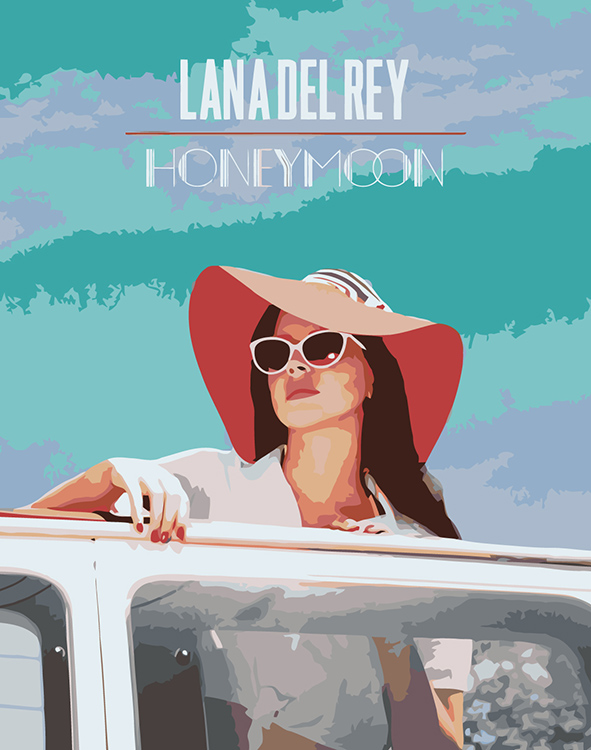 

Картина по номерам Цветное Lana Del Rey Лана Дель Рей Обложка альбома 4