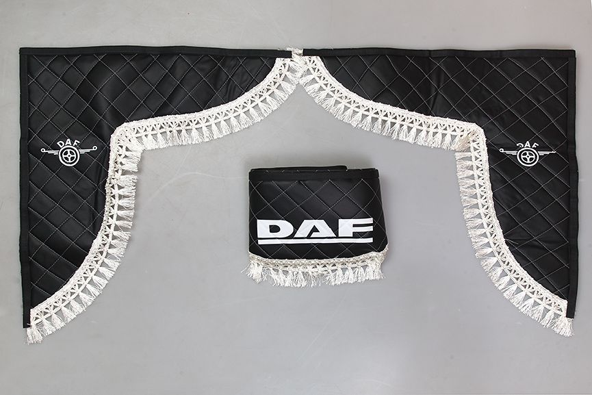 

Шторка DAF экокожа (Черный с белым)