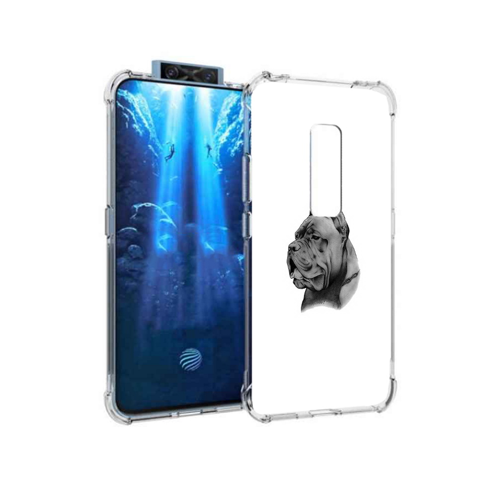 

Чехол MyPads Tocco для Vivo V17 Pro грозный бульдог (PT226965.387.300), Прозрачный, Tocco