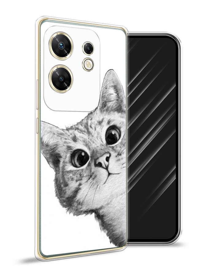 

Чехол Awog на Infinix Zero 30 4G "Кот рисунок черно-белый", Черный, 3105050-1