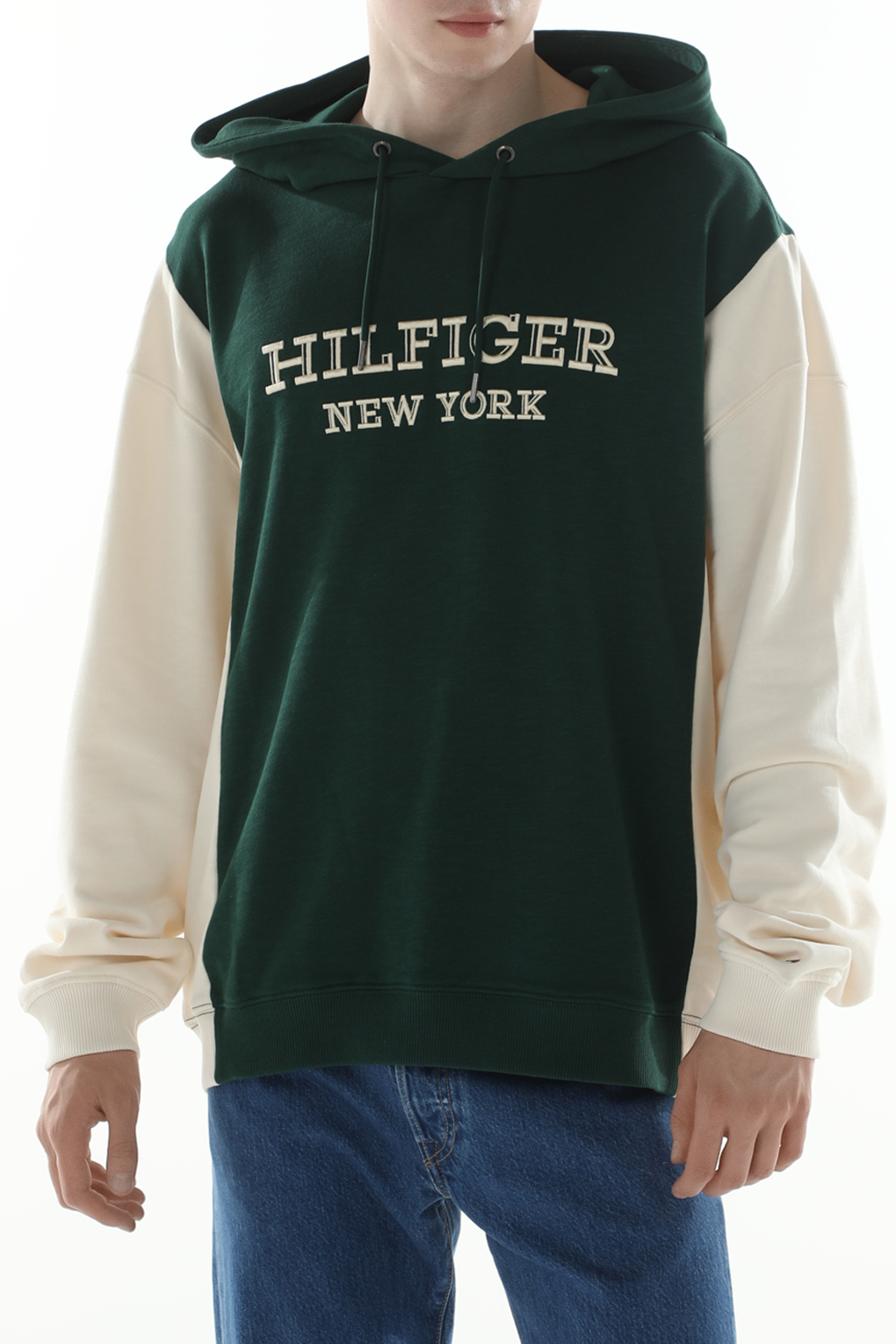 

Худи мужское TOMMY HILFIGER MW0MW34611 зеленое L, Зеленый, MW0MW34611