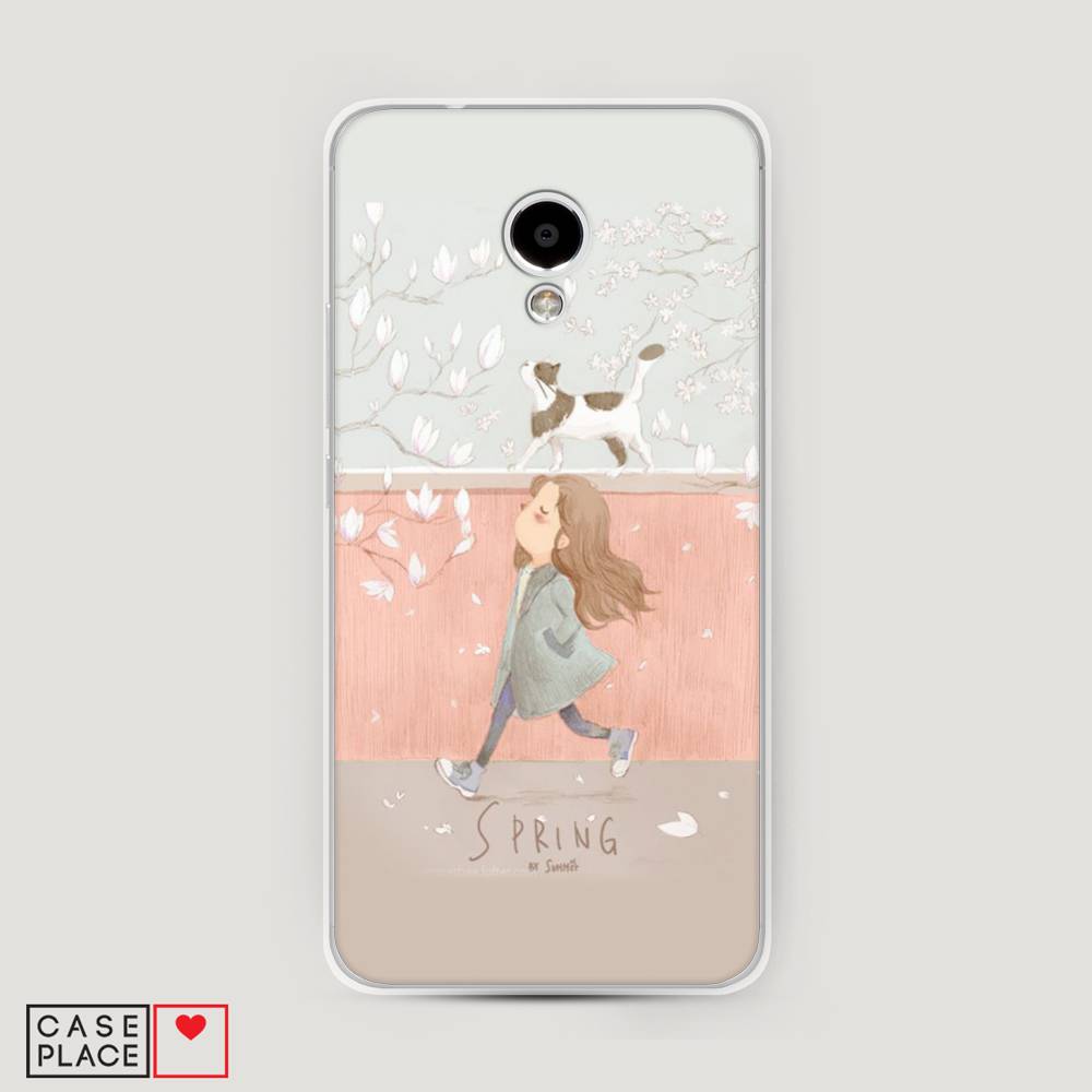 

Чехол Awog на Meizu M5S "Девочка-весна", Серый, 72250-7