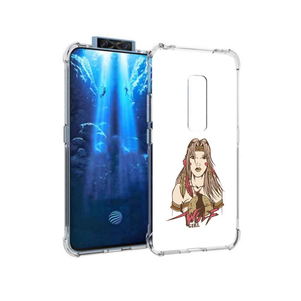 

Чехол MyPads Tocco для Vivo V17 Pro девушка волк (PT226965.387.306), Прозрачный, Tocco