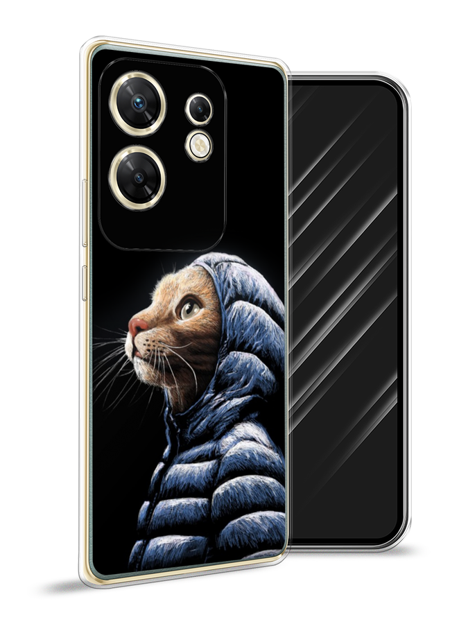 

Чехол Awog на Infinix Zero 30 4G "Кот в капюшоне", Черный;бежевый;синий, 3105050-1