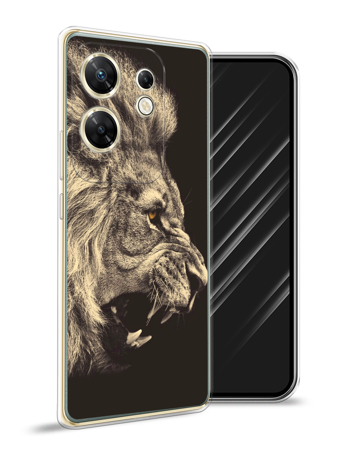 

Чехол Awog на Infinix Zero 30 4G "Львиный рык 2", Бежевый;черный, 3105050-1