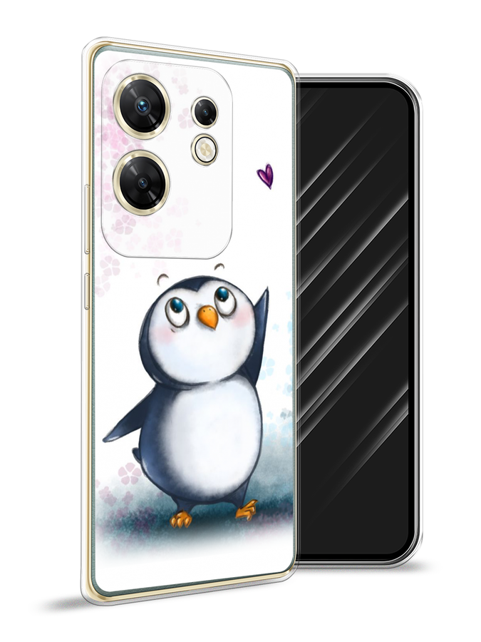 

Чехол Awog на Infinix Zero 30 4G "Пингвин и сердечко", Белый, 3105050-1