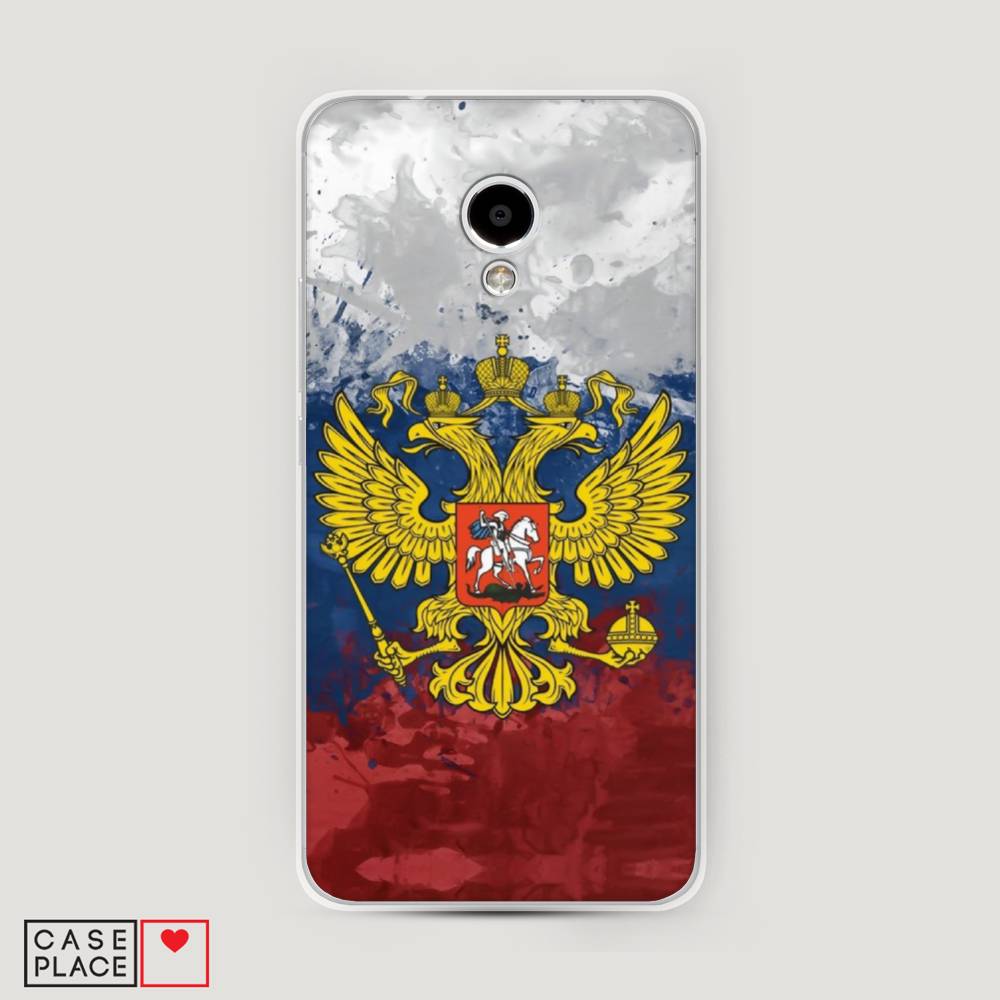 

Чехол Awog на Meizu M5S "РФ", Белый;синий;красный, 72250-5