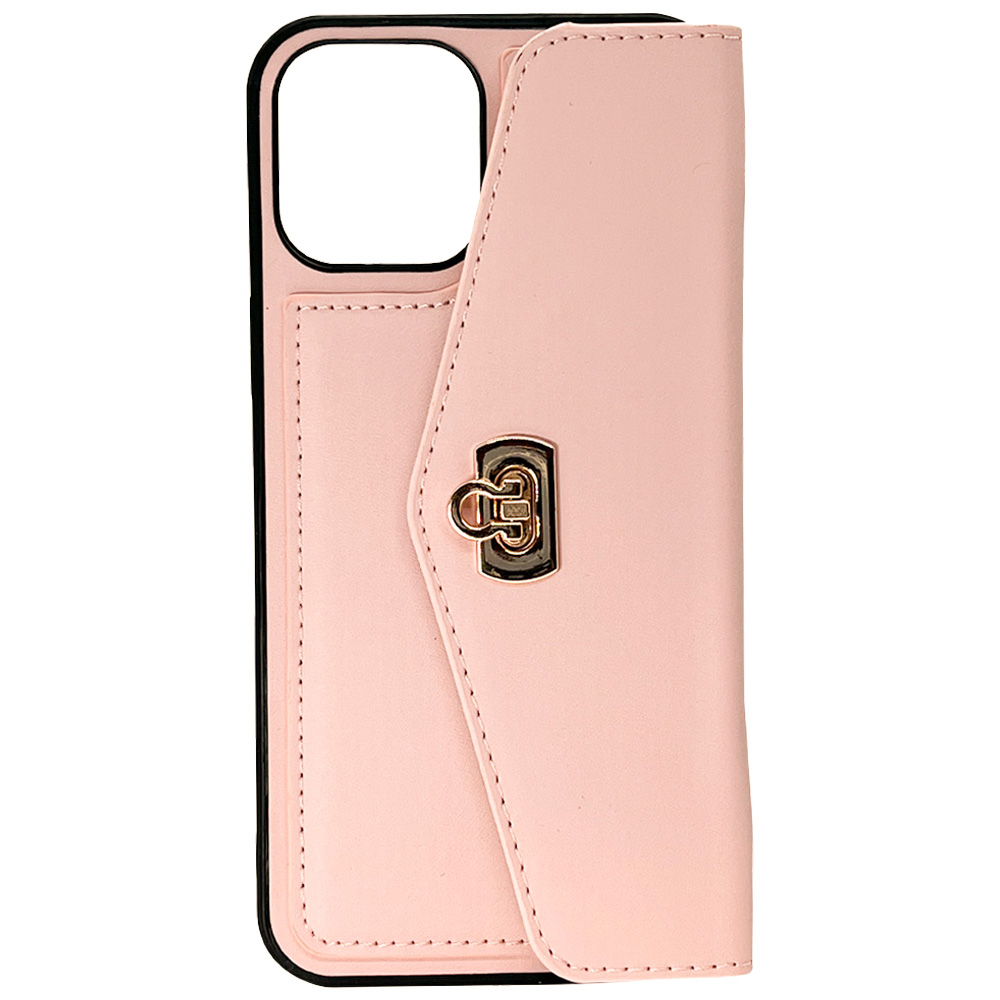фото Чехол-сумка igrape из экокожи для iphone 13 pro max, розовая