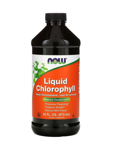фото Добавка для здоровья now liquid chlorophyll 473 мл мята