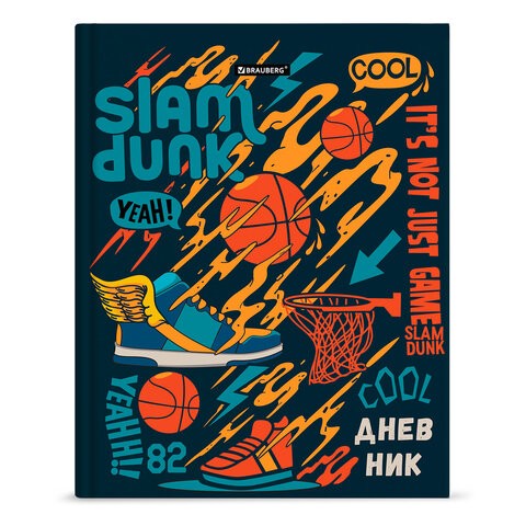 

Дневник 1-11 класс 40 л., твердый, BRAUBERG, глянцевая ламинация, "Basketball", 106379