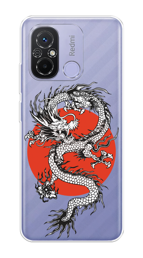 

Чехол Homey на Redmi 12C "Восходящий дракон", Белый;черный;красный, 317550-1