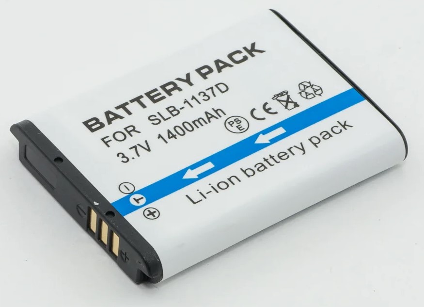 Аккумуляторная батарея SLB-1137D для фотоаппарата Samsung i100, i80, i85, L74W, NV100HD, N