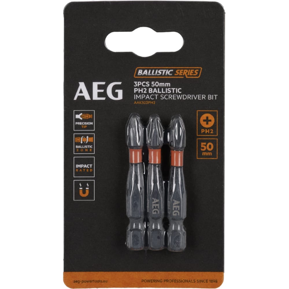 

Биты ударные AAK503PH2 (3 шт; PH2, 50 мм) AEG 4932479181