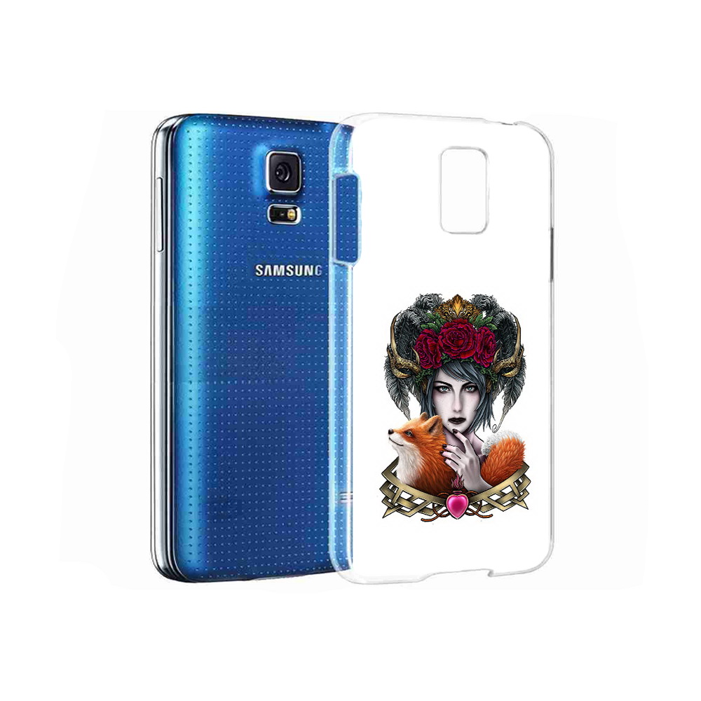 

Чехол MyPads Tocco для Samsung Galaxy S5 девушка с лисой (PT12196.512.314), Прозрачный, Tocco