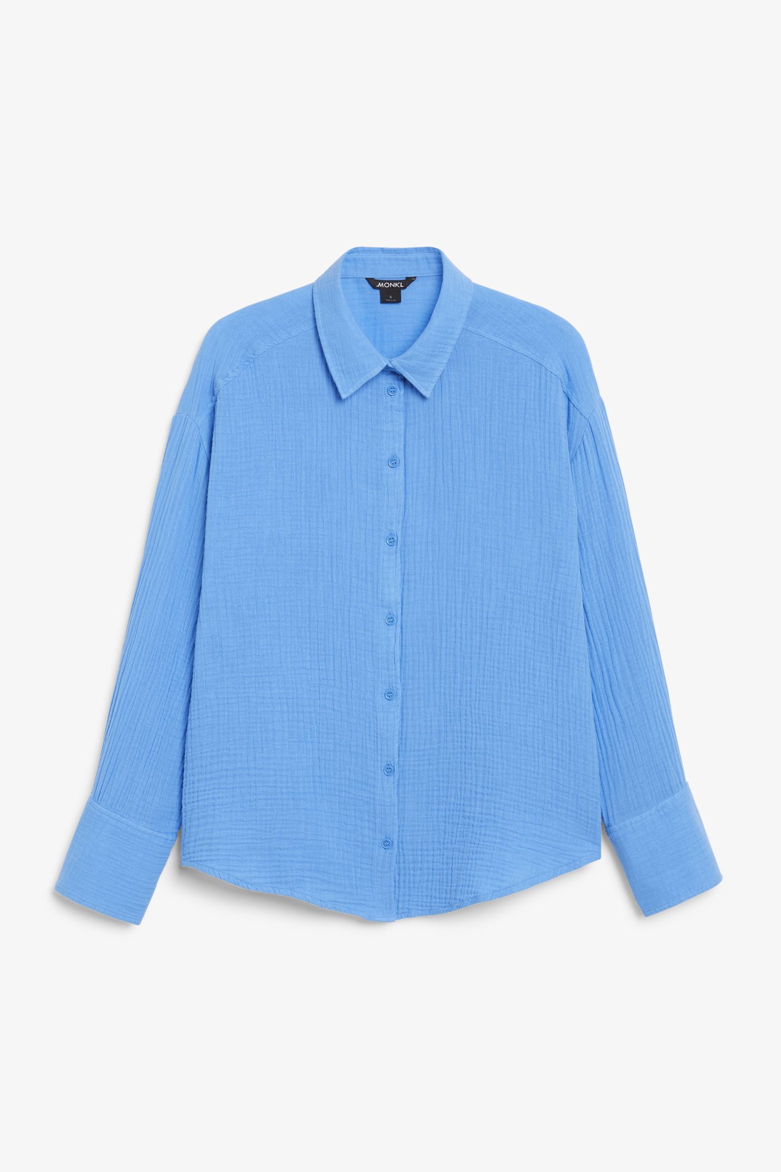Рубашка женская Monki 1177647002 синяя L (доставка из-за рубежа)