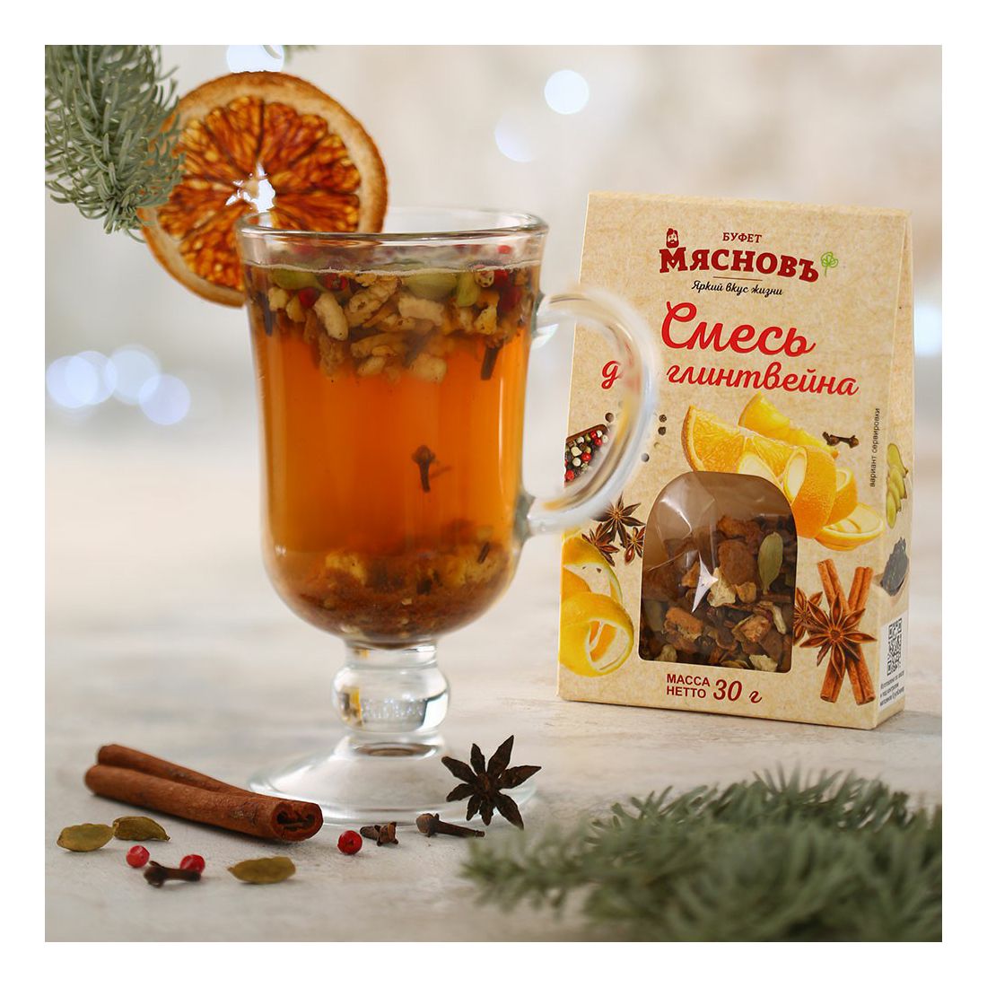

Смесь для приготовления напитка МясновЪ БУФЕТ Глинтвейн 30 г