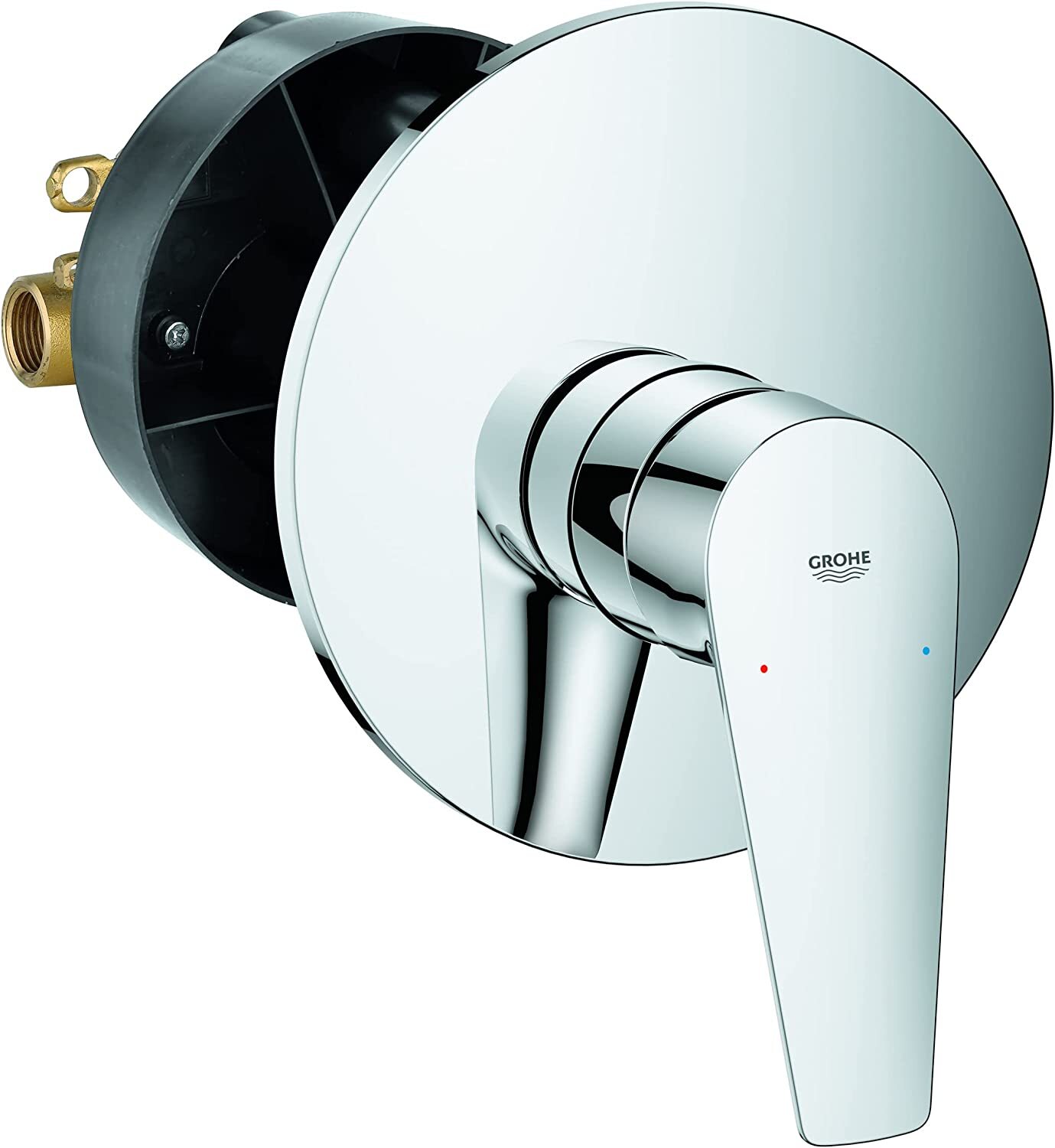 фото Смеситель для душа однорычажный grohe quickfix start edge, dn 15, хром (24202001)