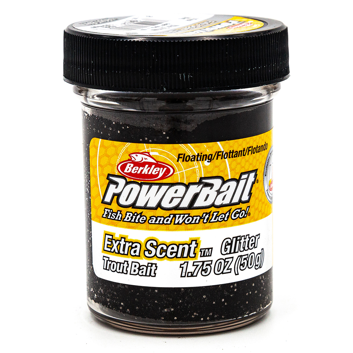 

Форелевая паста Berkley PowerBait Extra Scent Glitter 50 гр, Trout Bait, Черный, PowerBait Extra Scent Glitter