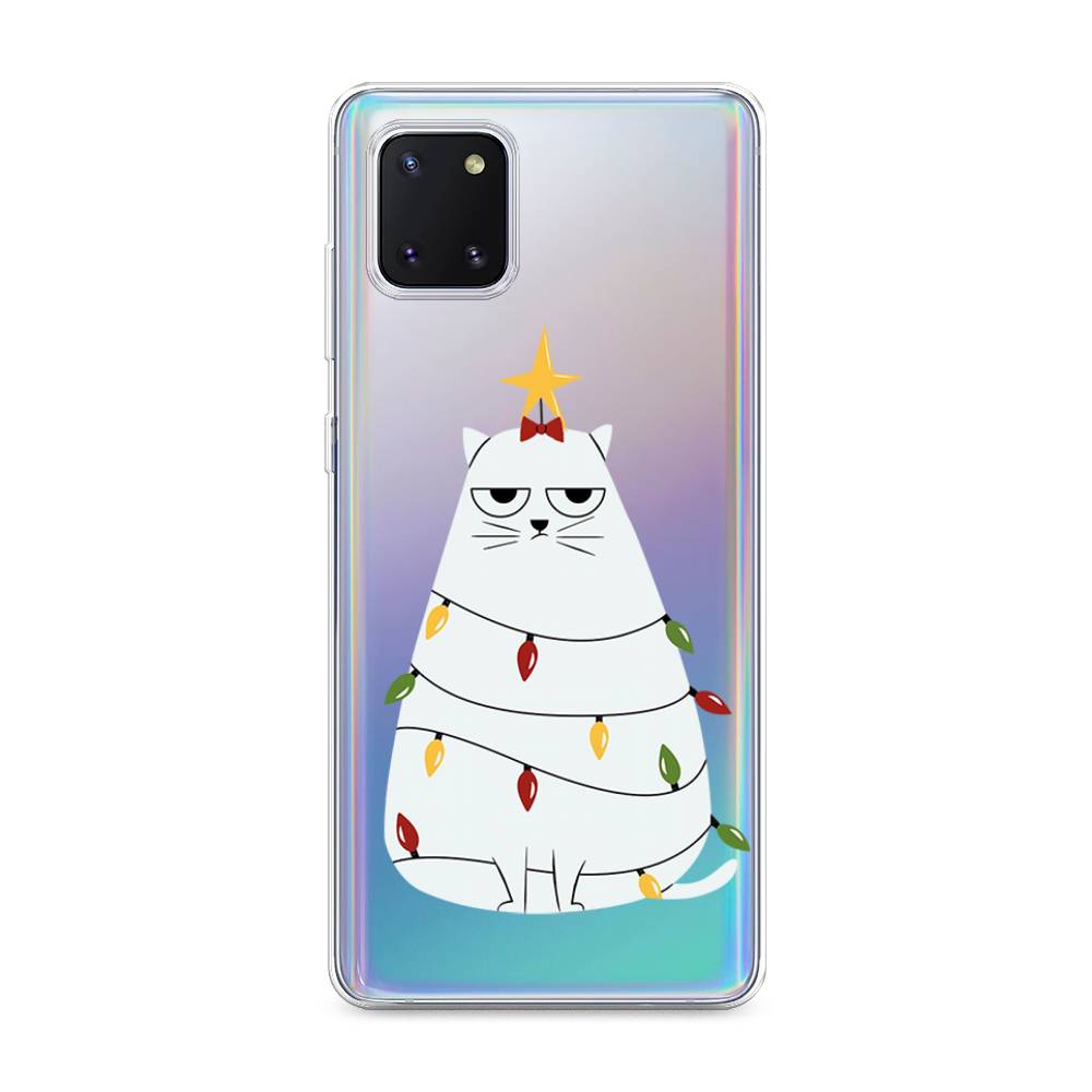 фото Чехол на samsung galaxy note 10 lite "котик в гирлянде" case place