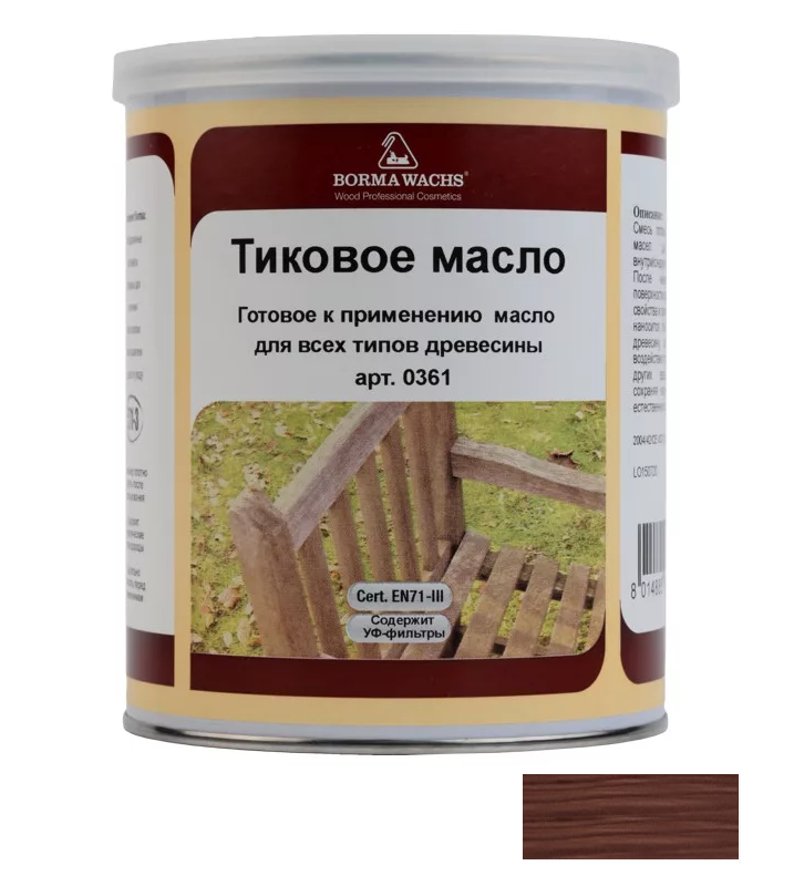 Тиковое масло Borma Teak Oil (1 л 12054 палисандр  )