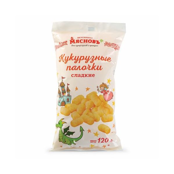 

Кукурузные палочки МясновЪ ВКУСНЯШКА сладкие 120 г
