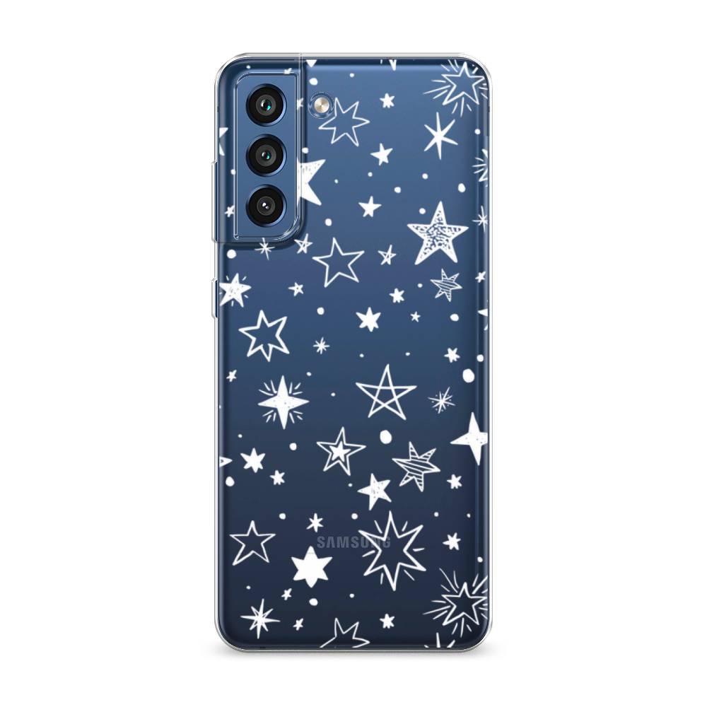 фото Чехол awog "звездочки графика белая" для samsung galaxy s21 fe 5g