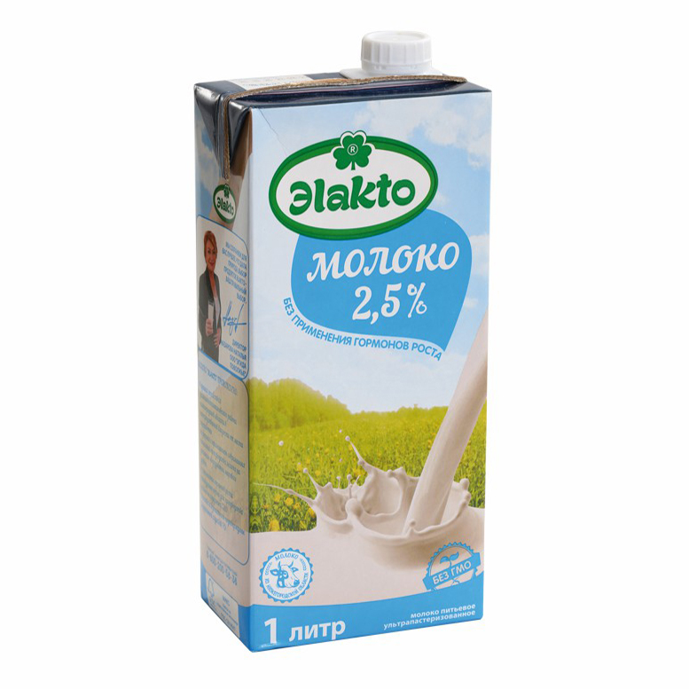 

Молоко 2,5% ультрапастеризованное 1 л Элакто