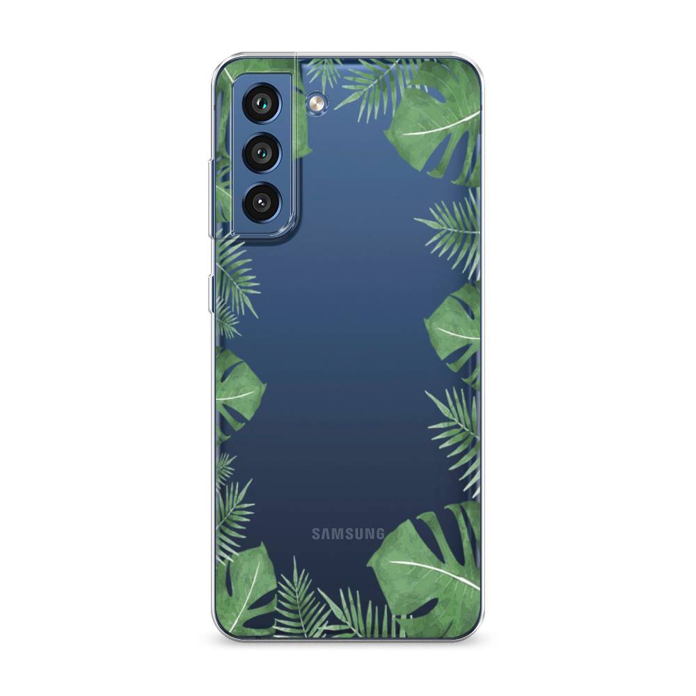 

Чехол Awog на Samsung Galaxy S21 FE 5G / Самсунг S21 FE 5G "Листья папоротника рамка", Зеленый, 2103050-8
