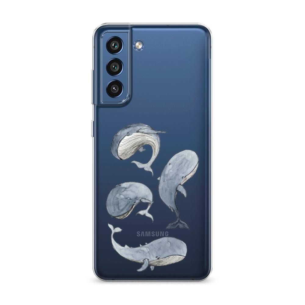 

Чехол Awog на Samsung Galaxy S21 FE 5G / Самсунг S21 FE 5G "Киты", Белый;прозрачный;голубой, 2103050-1