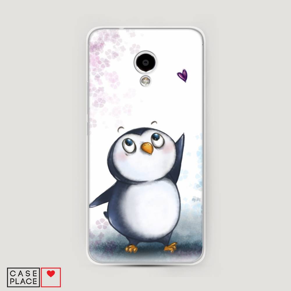 

Чехол Awog на Meizu M5S "Пингвин и сердечко", Белый, 72250-1