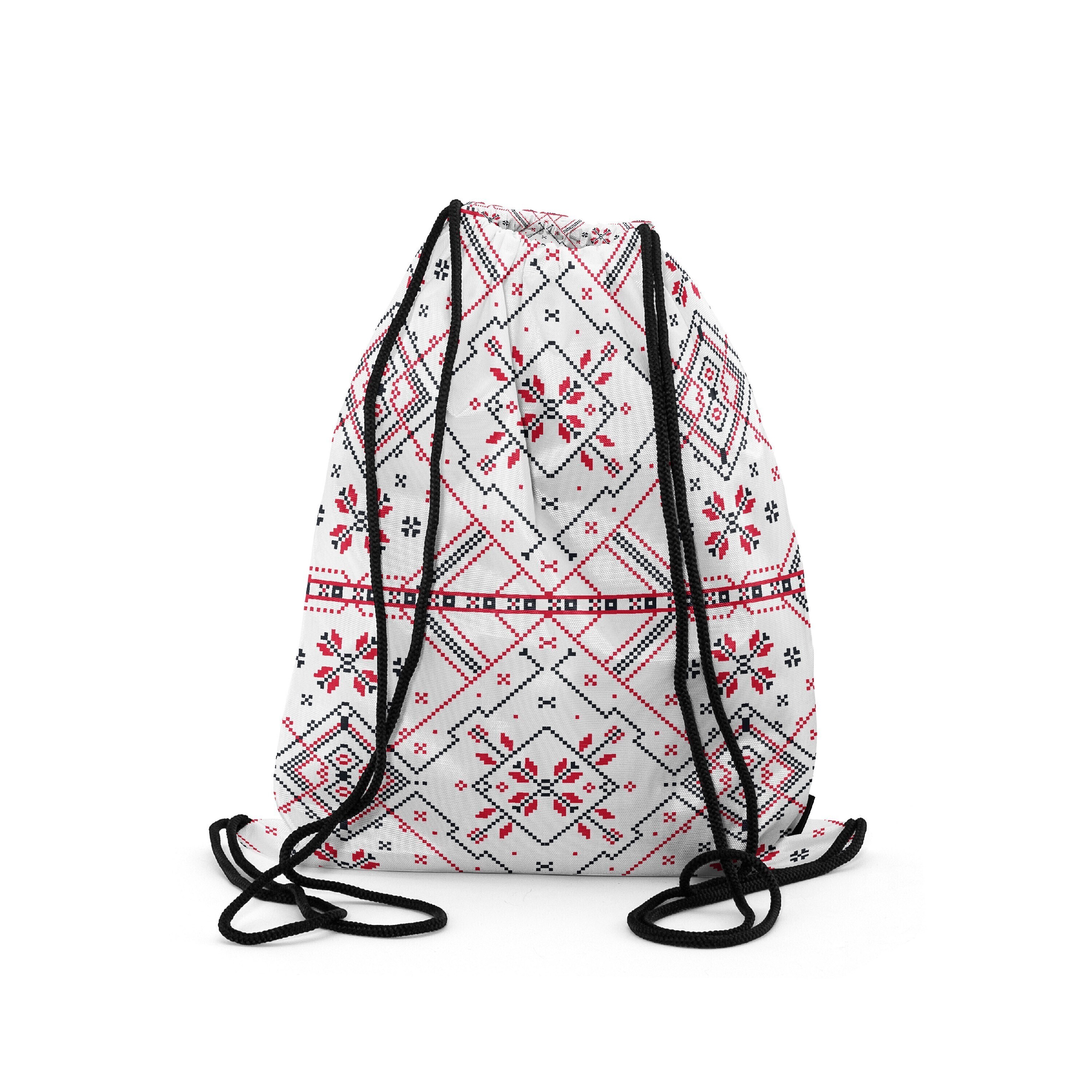 

Мешок-рюкзак для сменной обуви Burnettie EthnicPattern01Big, Белый