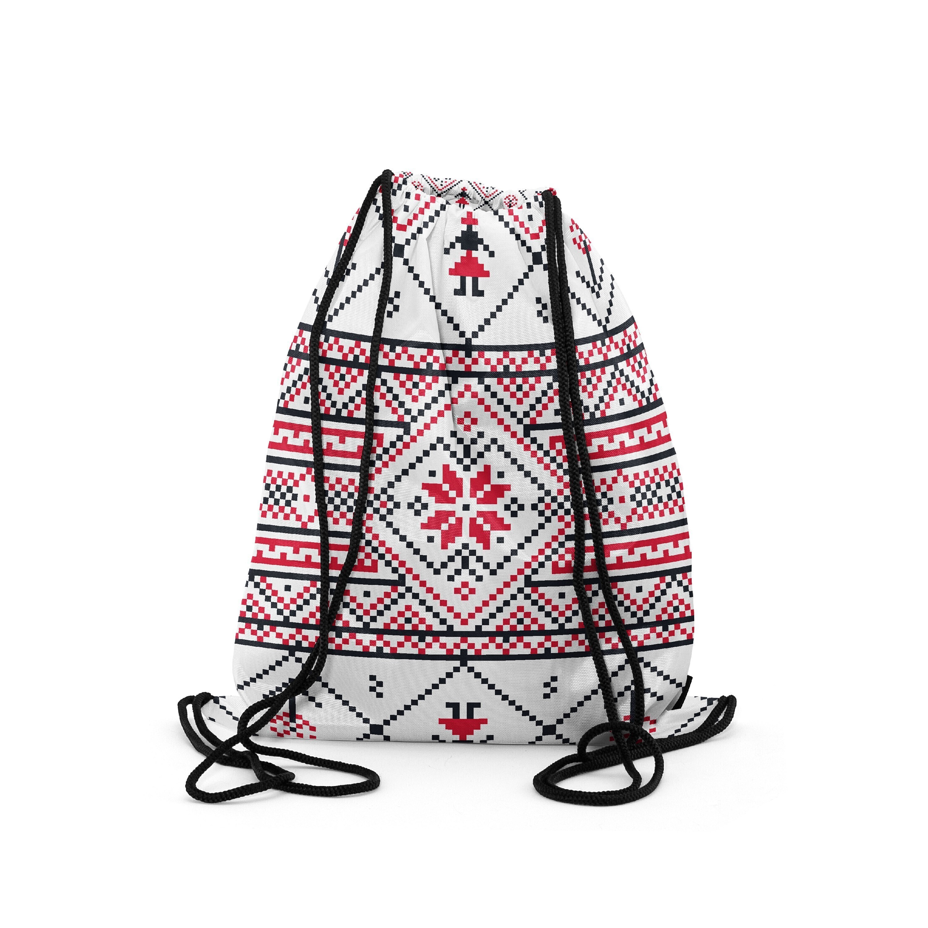

Мешок-рюкзак для сменной обуви Burnettie EthnicPattern02, Белый