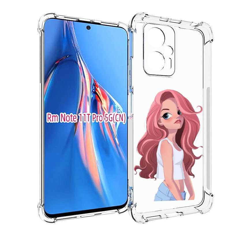 

Чехол MyPads Мультяшный-арт-девушки женский для Xiaomi Redmi Note 11T Pro / 11T Pro Plu..., Прозрачный, Tocco