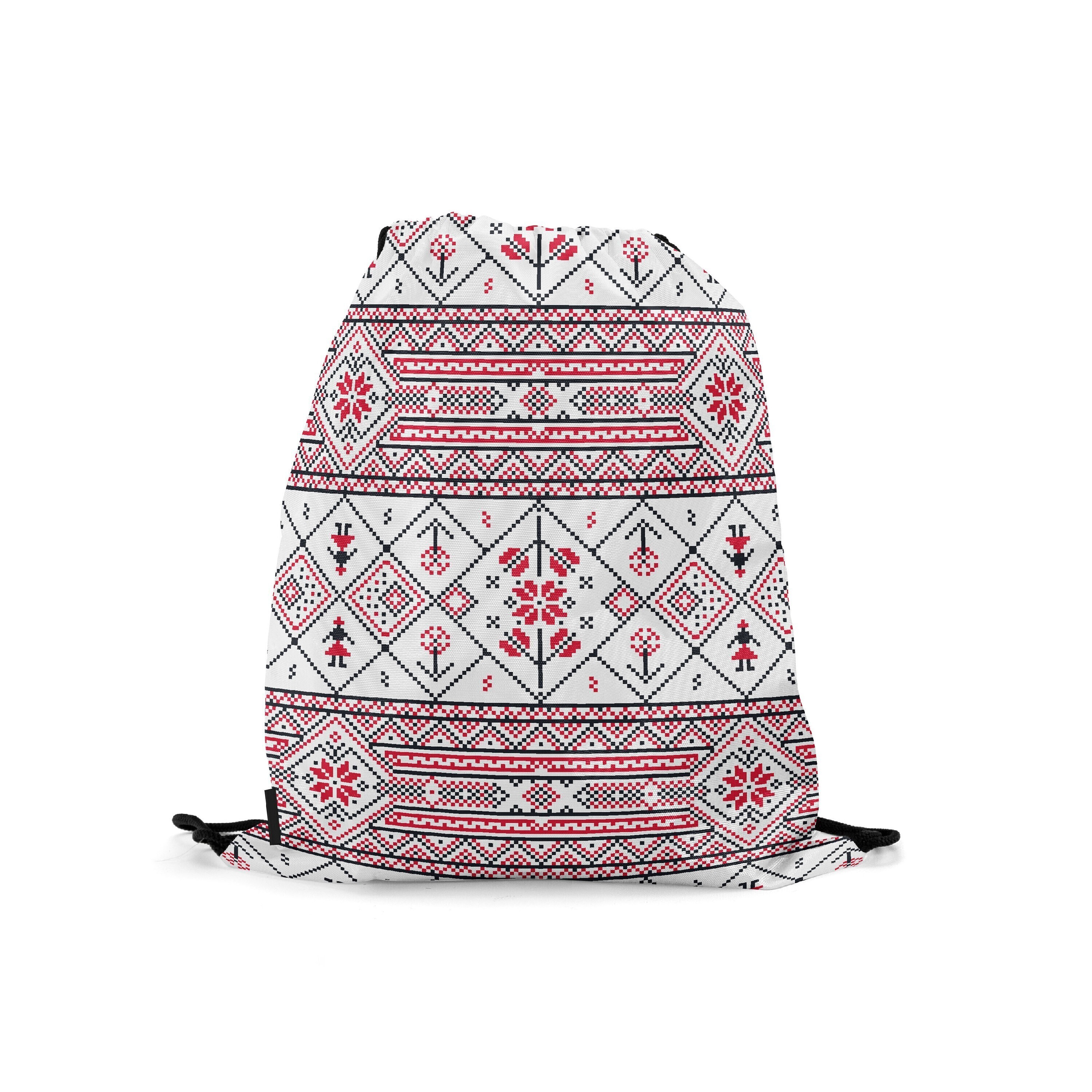 

Мешок-рюкзак для сменной обуви Burnettie EthnicPattern02Big, Белый