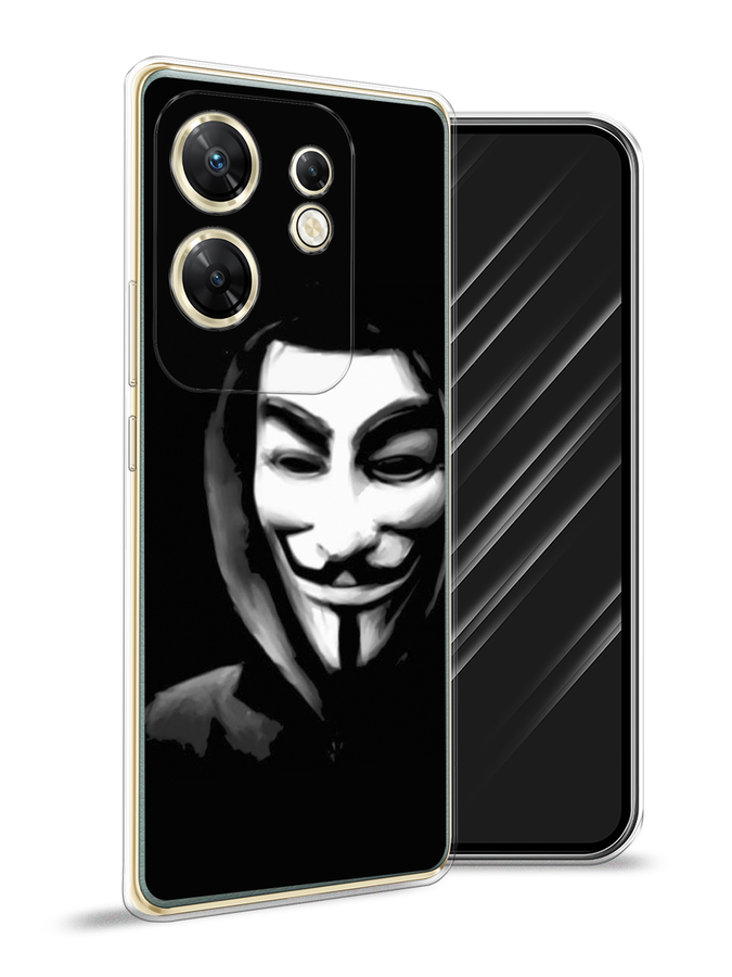 

Чехол Awog на Infinix Zero 30 4G "Анонимус", Черный;серый;белый, 3105050-1