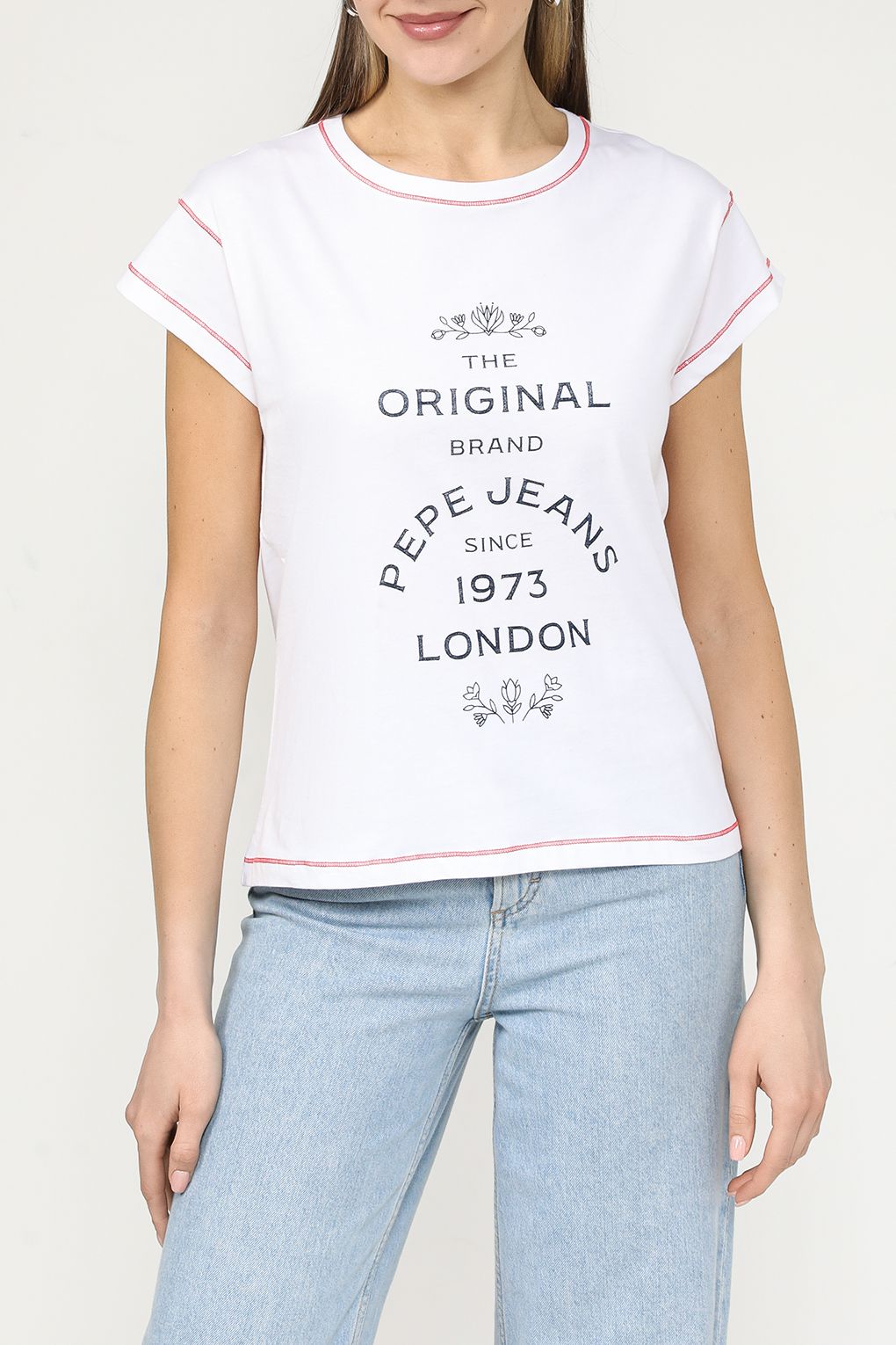 

Футболка женская Pepe Jeans PL505737 белая XS, Белый, PL505737