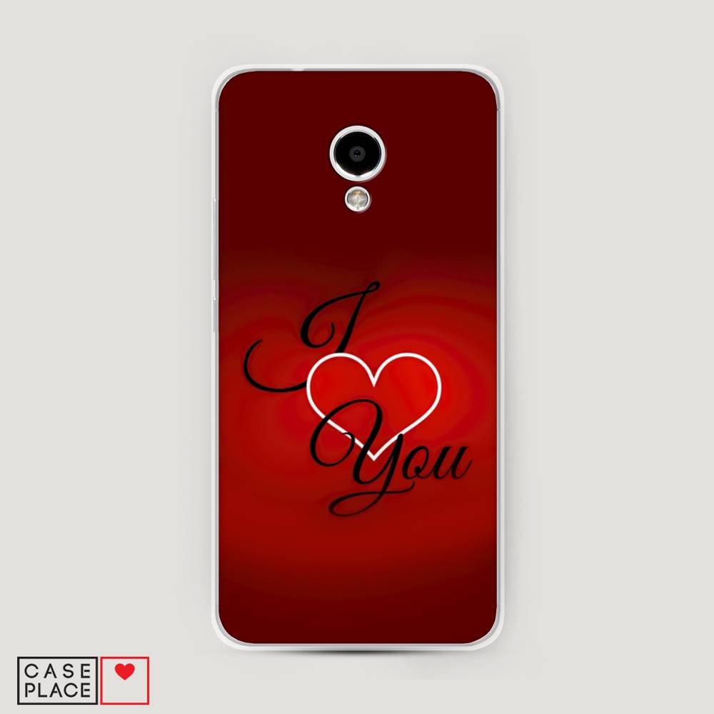 фото Чехол awog "i love you 3" для meizu m5s