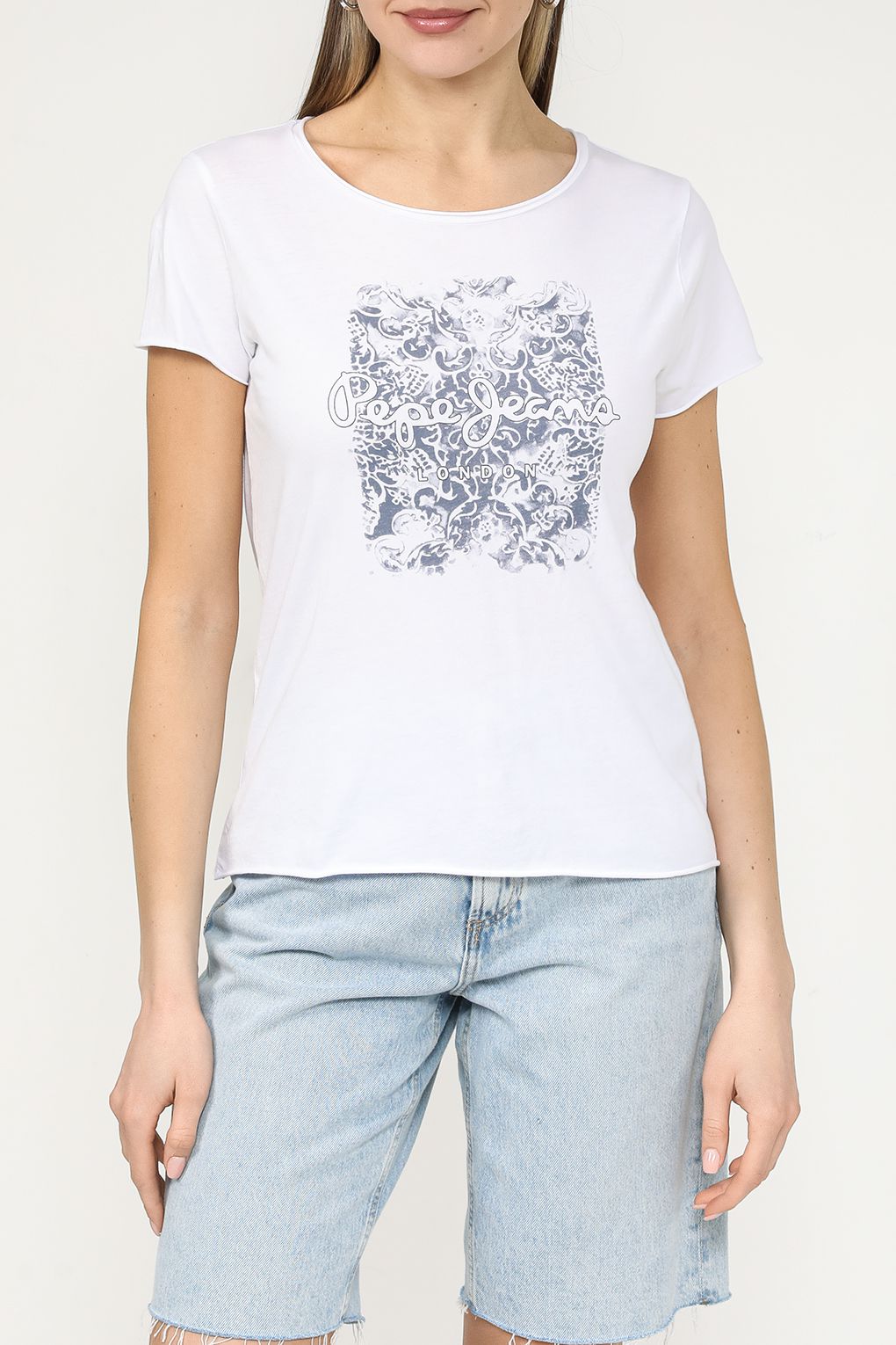 

Футболка женская Pepe Jeans PL505829 белая M, Белый, PL505829
