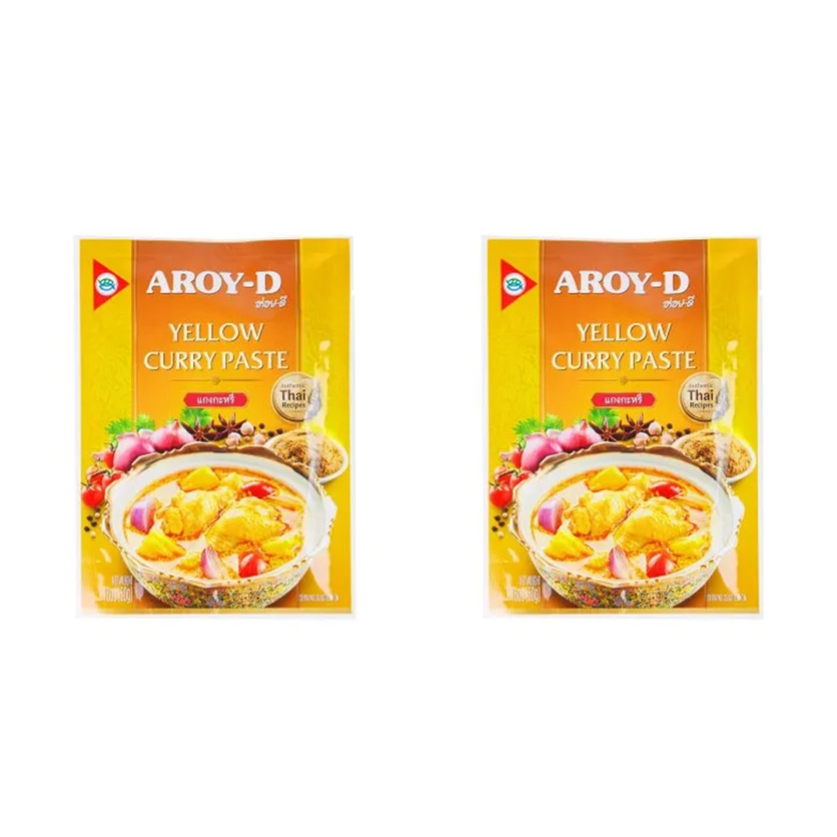 Паста карри желтая Aroy-D, 2 шт по 50 г