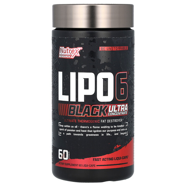 Жиросжигатель Nutrex Lipo 6 Black Ultra Concentrate USA Version 60 капсул