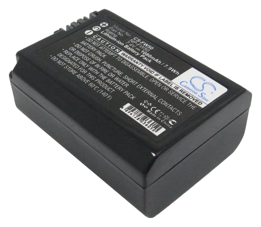 

Аккумулятор для фотоаппарата Cameron Sino CS-FW50 1080 мА/ч, CS-FW50