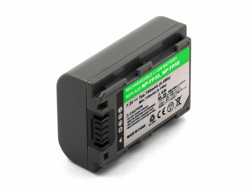Аккумуляторная батарея NP-FP30, NP-FP50, NP-FP60 для видеокамеры Sony DCR-DVD, HC, SR, HDR